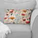 Designart "Orange Meadow Floral Pattern I" Floral Printed Throw Pillow