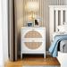 2-Drawer Side Table, Nightstand with Storage Drawer