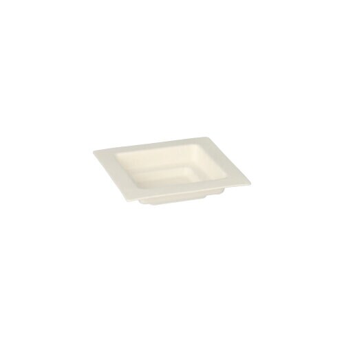 Papstar 500 Fingerfood - Teller, Zuckerrohr "pure" eckig 1,5 cm x 7 cm x 7 cm weiss Image