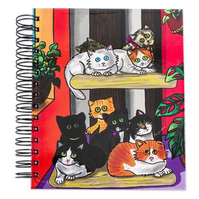 Look of Sweetness,'Cat Themed Art Print Spiral Bound Journal'