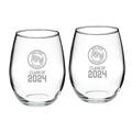 High Point Panthers Class of 2024 21oz. Two-Piece Stemless Wine Glass Set