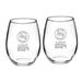 High Point Panthers Class of 2024 21oz. Two-Piece Stemless Wine Glass Set