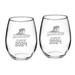 Providence Friars Class of 2024 21oz. Two-Piece Stemless Wine Glass Set