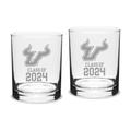 South Florida Bulls Class of 2024 14oz. Two-Piece Classic Double Old Fashioned Glass Set
