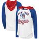 Women's G-III Sports by Carl Banks White/Blue New York Rangers MVP Raglan Lightweight Hooded T-Shirt