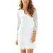 Lilly Pulitzer Dresses | Lilly Pulitzer Mara Dress Lace Overlay White 3/4 Sleeve Bride Bachelorette Euc | Color: Gold/White | Size: M