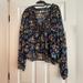 Anthropologie Tops | Anthropologie Floral Blouse, Size Medium | Color: Blue/Yellow | Size: M