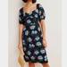 Anthropologie Dresses | Anthropologie Scarletta Sweetheart Smocked-Back Balloon Sleeve Floral Dress | Color: Black/Pink | Size: 4