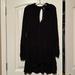 Free People Dresses | Free People Tiered Button Front Dress With Collar And Keyhole Back - Like New! | Color: Black | Size: S