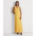 Ralph Lauren Dresses | Lauren Ralph Lauren Buckle-Trim Jersey Halter Gown Yellow Lily 18 | Color: Yellow | Size: 18