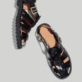Madewell Shoes | Bnib New Madewell Cari Black Leather Fisherman Lugsole Sandals Shoes Us W 7.5! | Color: Black | Size: 7.5