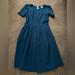 Lularoe Dresses | Lularoe Blue Pleated Dress With Pockets | Color: Blue | Size: S