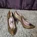 Gucci Shoes | Gucci Metallic T Strap Beverly Mary Jane Pump | Color: Gold | Size: 8.5