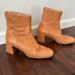 Anthropologie Shoes | Anthropologie Cognac Colored Boots 9.5 | Color: Brown | Size: 9.5