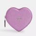 Coach Bags | Coach Heart Coin Case Silver/Metallic Lilac | Color: Pink/Silver | Size: Os