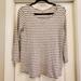 J. Crew Tops | J. Crew Long-Sleeve T-Shirt Size M | Color: Cream/Gray | Size: M