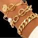 Free People Jewelry | Beautiful 3pc Boho Chic Bangle Bracelets Pearl Coin | Color: Gold/White | Size: Os