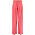 Gerry Weber HOSE TUCH LANG Damen coral, Gr. 46, Polyester, Flowing Marlene trousers with wide waist pleats, Flared