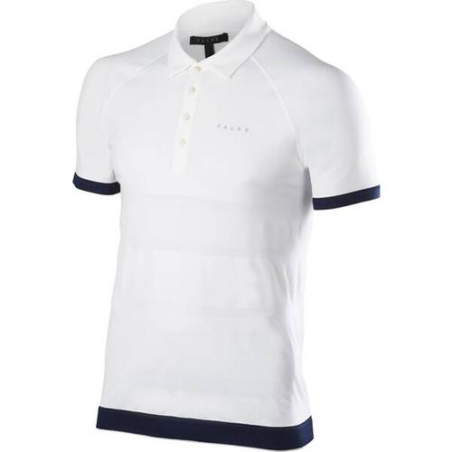 FALKE Herren Polo Basic, Größe L in Weiß