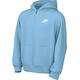 Nike Unisex Kinder Hooded Full Zip Ls Top K NSW Club FLC Hd Fz Ls Lbr, Aquarius Blue/White, FD3004-407, XS