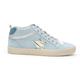 Mi.iM Daisy Rubber Sole Lace-up Glitter Suede Mid Star Sneakers, Light Blue, 8 UK