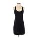 James Perse Casual Dress - Shift Halter Sleeveless: Black Solid Dresses - Women's Size Small