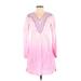 LE COVE Casual Dress - Shift V Neck Long sleeves: Pink Dresses - Women's Size Small