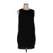Lush Casual Dress - Mini Crew Neck Sleeveless: Black Solid Dresses - Women's Size X-Large