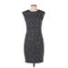 Ann Taylor Factory Casual Dress - Sheath High Neck Sleeveless: Gray Dresses - Women's Size Small