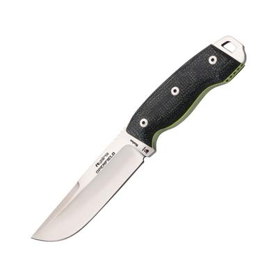 Hydra Knives Openfield Fixed Blade Knife 9.5in Overall 5in Sand Blast Finish Niolox Tool Steel Blade Jute Micarta Handle Black Kydex Belt Sheath HK-02