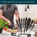 CG INTERNATIONAL TRADING 20 Piece High Carbon Stainless Steel Knife Block Set High Carbon Stainless Steel in Black/Gray | Wayfair a1397