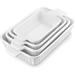 Co-t Rectangle Ceramic 4 Piece Baker Bakeware Set Ceramic in White | 2.5 H x 8.4 W x 14.7 D in | Wayfair ADDB08T99DPF3