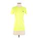 Adidas Active T-Shirt: Yellow Solid Activewear - Women's Size Small