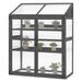 MCombo 44.5" W x 24.8" D Cold Frame Greenhouse Wood/Polycarbonate Panels in Gray | Wayfair 6057-1344DE