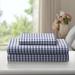 Gracie Oaks Brealle Gingham 250 Thread Count Plaid Sheet Set 100% cotton in Blue/Navy | Full/Double | Wayfair ABF051E5A77B417C9C3664369A6C789F