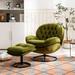 Lounge Chair - Etta Avenue™ Desmond 31.73" Wide Tufted Velvet Swivel Lounge Chair & Ottoman Velvet in Green | Wayfair