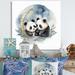 Bungalow Rose Watercolor Baby Pandas I Metal in Black/Blue/White | 23 H x 23 W x 1 D in | Wayfair 8A303047CB7A4D21A316467D4CFA3229