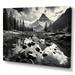 Millwood Pines Canadablack & White Mountain Reflections II On Canvas Print Plastic in Gray | 34 H x 44 W x 1.5 D in | Wayfair