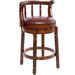 Bloomsbury Market Atuf 26 Counter Stool Leather/Genuine Leather in Brown | 21.7 W x 21.7 D in | Wayfair 48CDF1CAD0B346F48EFACB91E65475D6