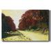 Loon Peak® Road In A Forest Fontainebleau, 1864 On Canvas Print Canvas, Solid Wood in Brown/Gray/Green | 18 H x 27 W x 1.5 D in | Wayfair