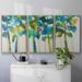 Red Barrel Studio® Tall Trees VII 3 Pieces Metal in Blue/Green/White | 40 H x 78 W x 2 D in | Wayfair FDC4FF40E0FD4BF6891D8192C094E0FE