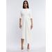 Women's Pax Midi Dress in Cloudy White / 38 IT (US 2) | BCBGMAXAZRIA