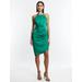 Women's Anwen Ruched Mini Dress in Green / 0 | BCBGMAXAZRIA