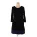 Nicole Miller Collection Casual Dress - Sweater Dress: Black Solid Dresses - Women's Size 0X