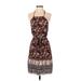Shein Cocktail Dress - Mini Halter Sleeveless: Brown Dresses - Women's Size 4