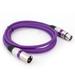 5.9Ft Dmx Stage Dj Cable Xlr 3Pin Male To Female Connector Wire (Purple)