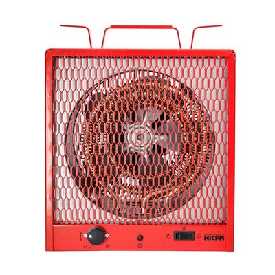 5600 Watt Red Electric Garage Heater, Micathermic Space Heater with Integrated Thermostat Control