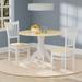 3-Piece Dining Set, 42" Round Drop-Leaf Table and Spindle Chairs