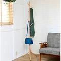 [Yamazen] Pole hanger (wooden) Clothes storage Width 45 x Depth 40 x Height 124.5-174.5 cm Entrance storage Coat hanger Adjustable height Assembled products natural STPH-6 (NA)