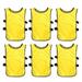 Football Training Vest 6pcs Basketball Football Training Vest Quickly-dry Game Waistcoat Training Vest Childrens Clothing for Boys Girls Students (Yellow)